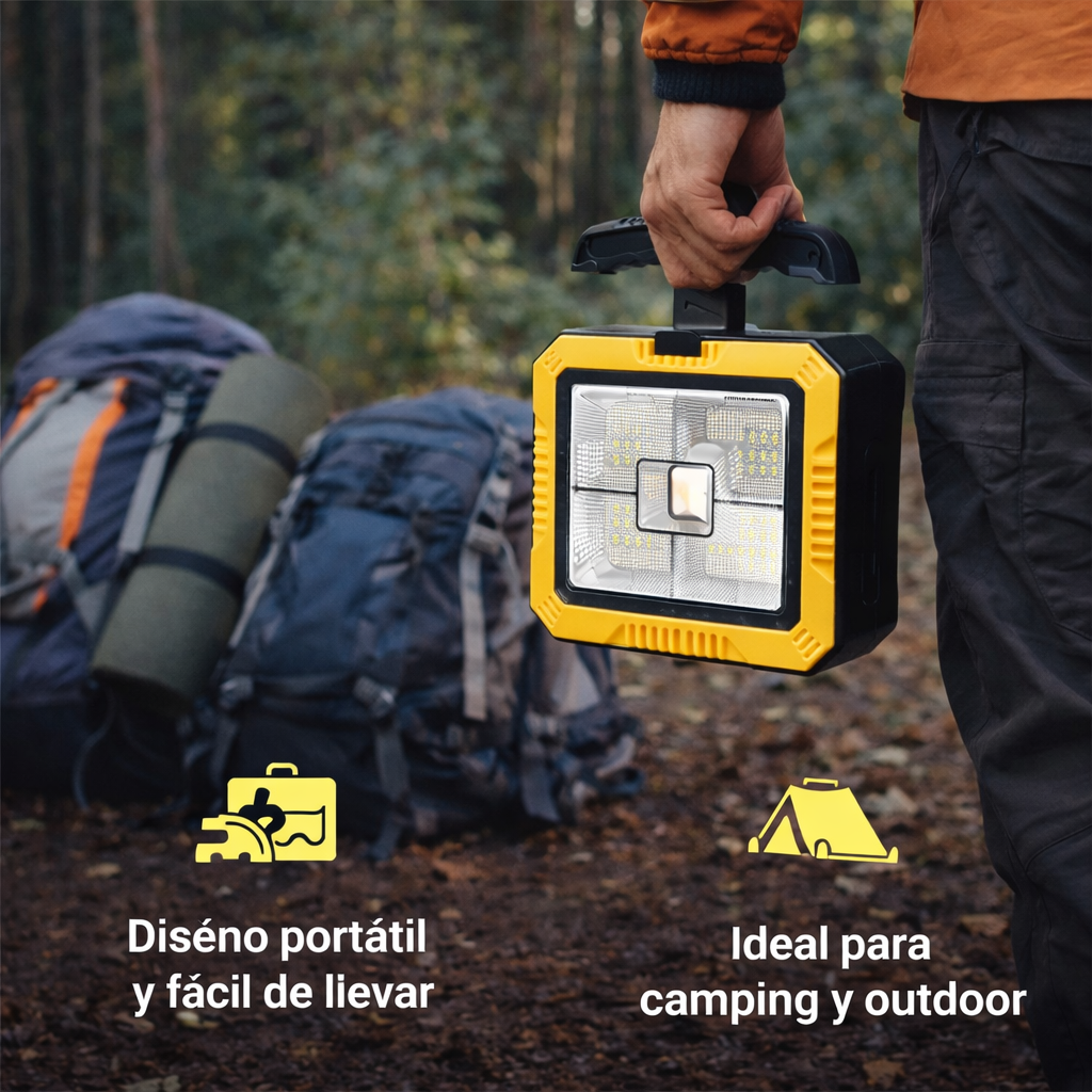 Lámpara LED Multifuncional – Iluminación y Herramientas – Soporte práctico para actividades outdoor desde el primer uso