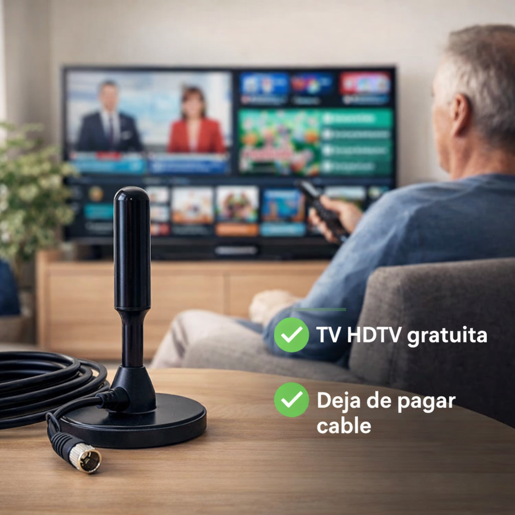 Antena Digital para TV– Mejora la señal de TV – Mira canales abiertos sin contratar cable