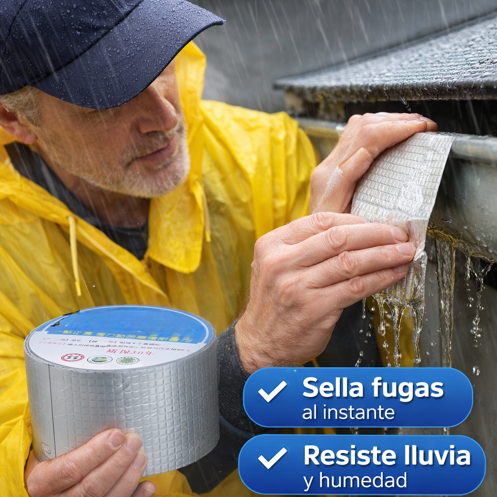 Cinta Selladora Impermeable – Bloqueo de Filtraciones – Detiene Fugas en Minutos