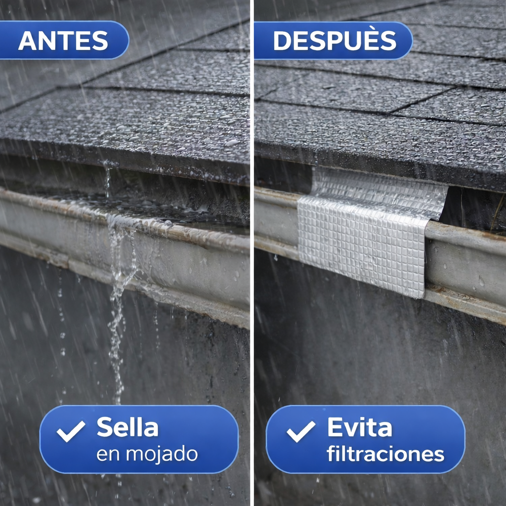 Cinta Selladora Impermeable – Bloqueo de Filtraciones – Detiene Fugas en Minutos