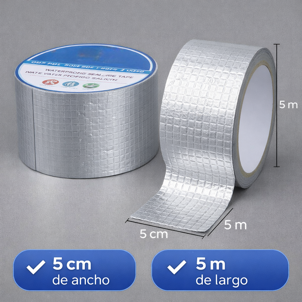 Cinta Selladora Impermeable – Bloqueo de Filtraciones – Detiene Fugas en Minutos