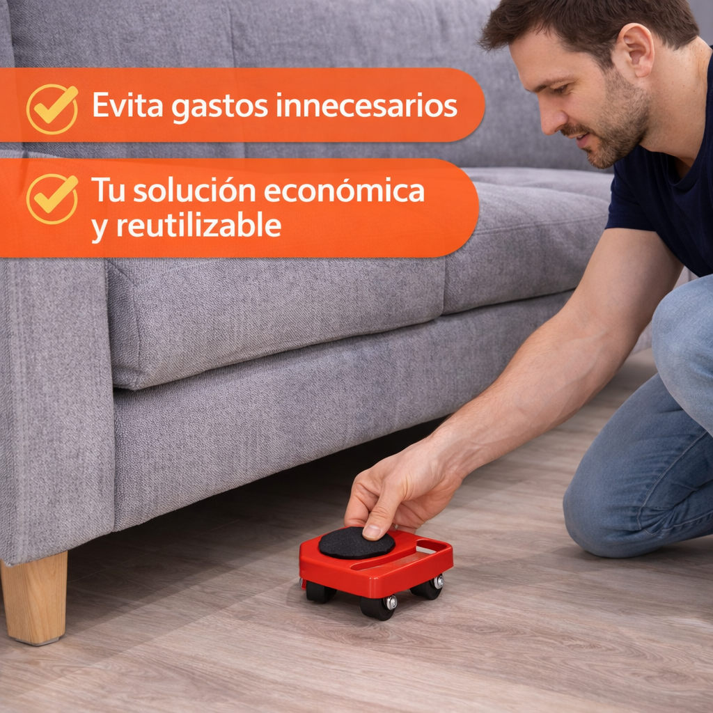 Kit Movedor de Muebles – Eleva y Desliza – Muévelos Tú Mismo sin Pagar Ayuda