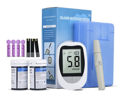 Set Medidor De Glucosa Glucometro +50 Cintas + 50 Lancetas